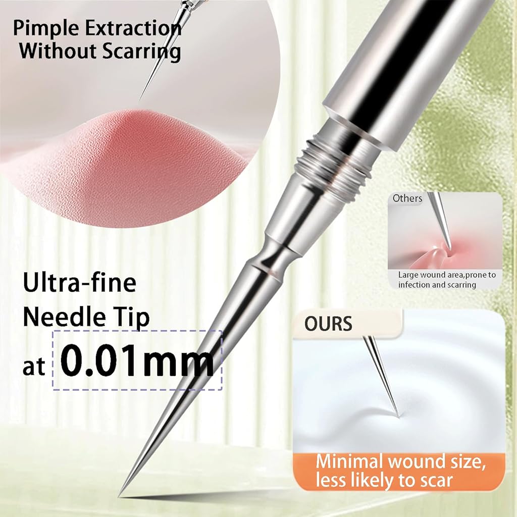 MAYCREATE® Stainless Steel Blackhead Removal Tool 2 in 1 Pimple Popper Tool Acne Tool Comedone Extractor Tool Dual Head Stainless Steel Blackhead Removal Tool with Caps MAYCREATE® Stainless Steel Blackhead Removal Tool 2 in 1 Pimple Popper Tool Acne Tool Comedone Extractor Tool Dual Head Stainless Steel Blackhead Removal Tool with Caps